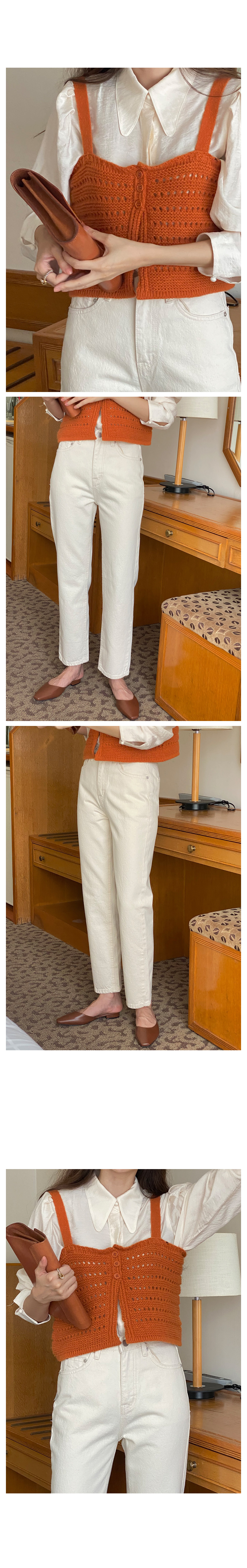 クリーム色 スリムフィットデニムパンツ EPIMI E'PIMMY（エピミエピミー） ジーンズ デニム デニムパンツ