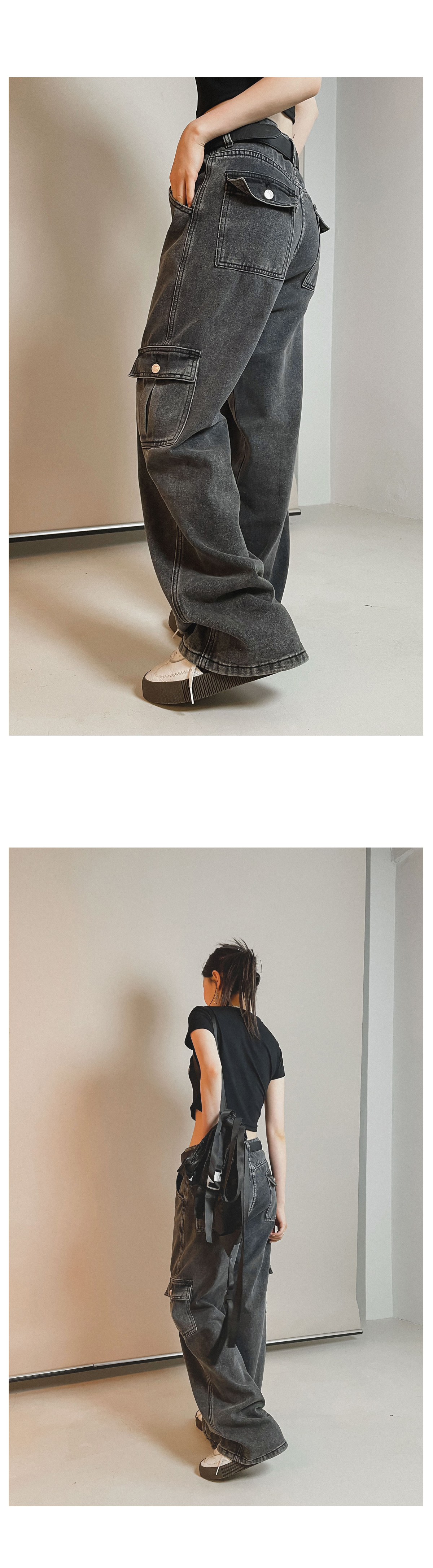 ワイド デニム パンツ レディース サイド ポケット付き サイドポケットワイドデニムパンツ | レディースファッション
