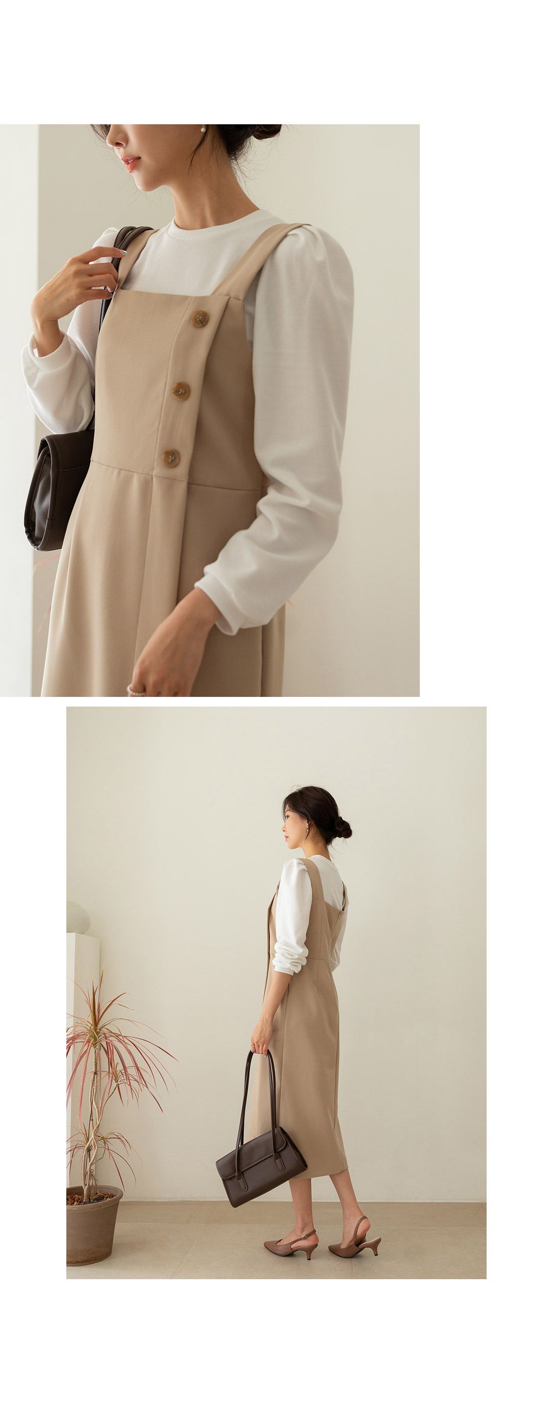 【美品】24ans ボタンビスチェ　ストラップレスワンピース 美品】24ans ボタンビスチェ ストラップレスワンピース