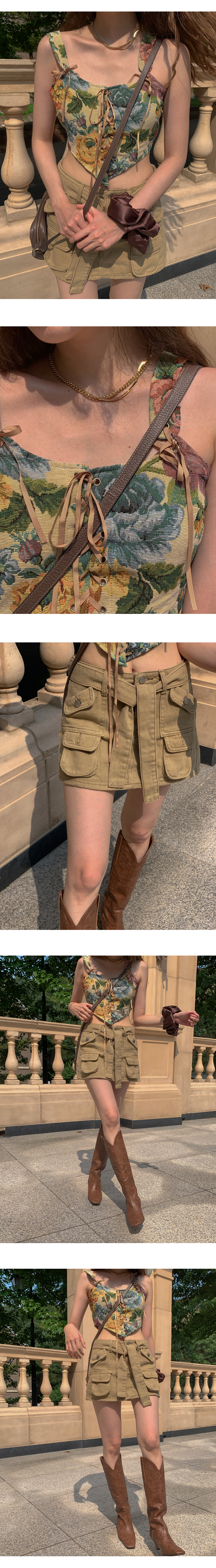 フラワージャガードコルセットビスチェ | レディースファッション通販