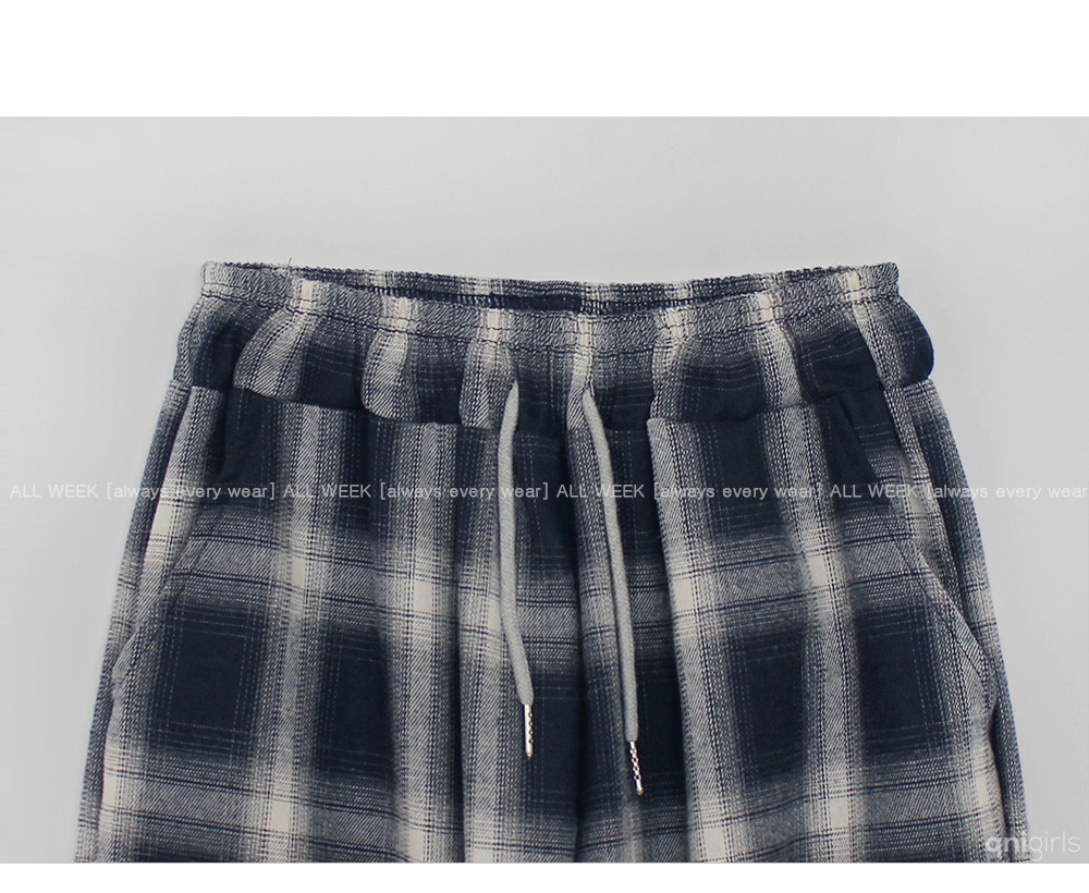 オンブレチェックワイドパンツ | レディースファッション通販
