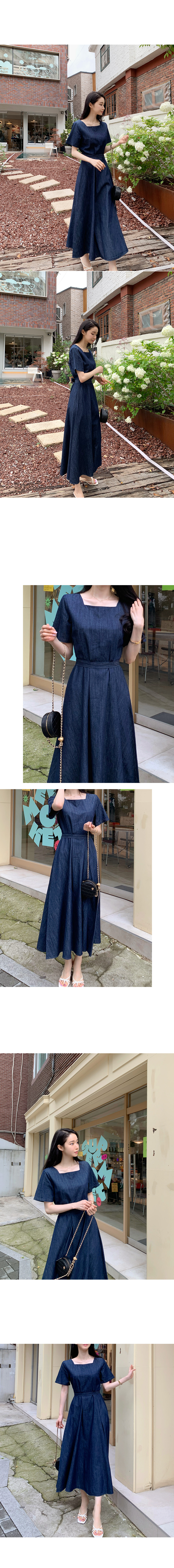 ☆ドイツ発*BERSHKA*新作*スクエアネックデニムワンピ/NV☆ ZARA スクエアネックデニムワンピース｜Yahoo!フリマ（旧PayPay