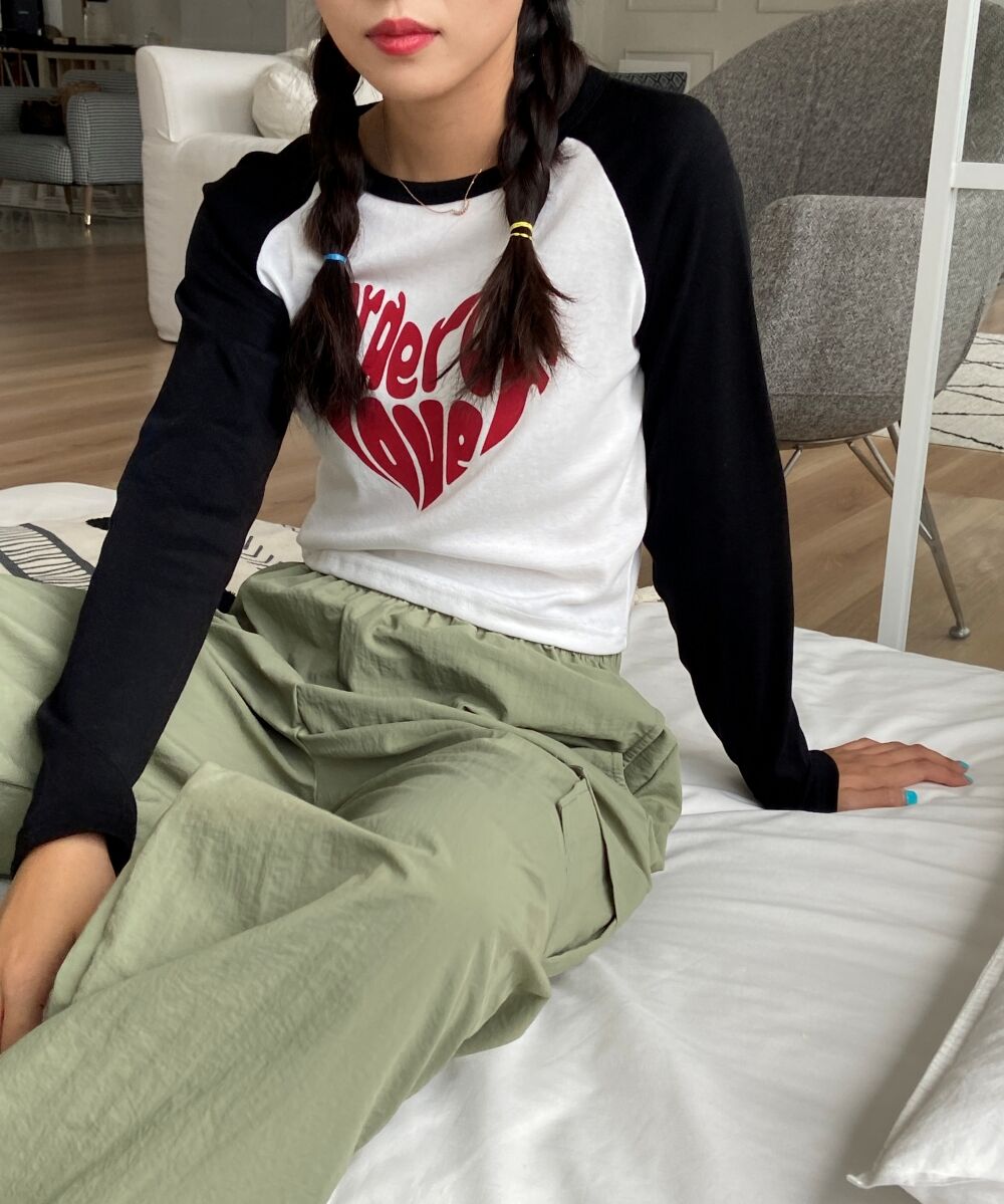 tシャツ La Rosette Heart T レディース ハートロゴラグランTシャツ | レディースファッション通販 - DHOLIC