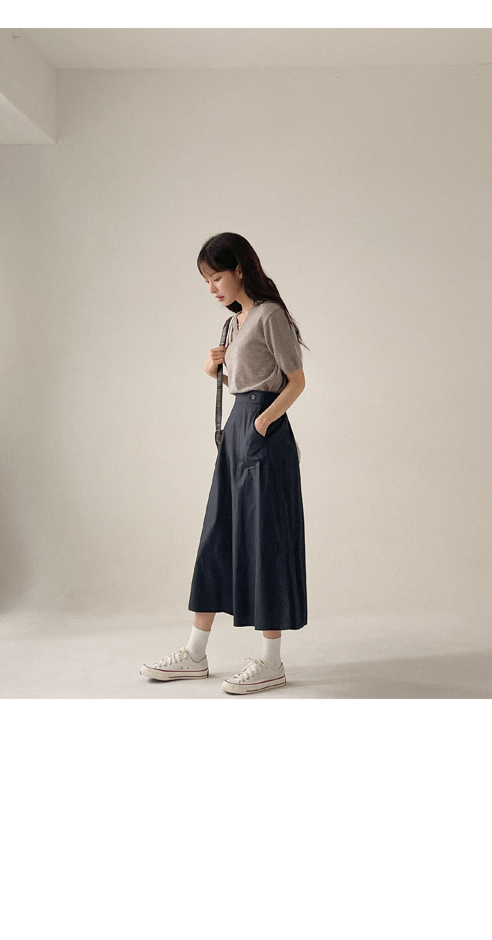 プトマヨ　ネイビー フレアスカート プトマヨ ネイビー フレアスカート 23区ネイビー ドット柄