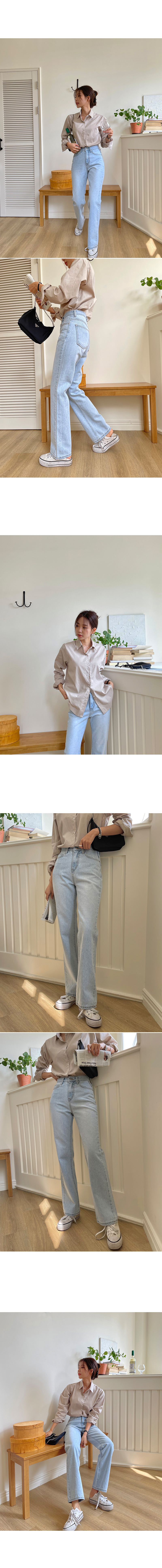 ライトブルーストレートデニムパンツ | レディースファッション通販