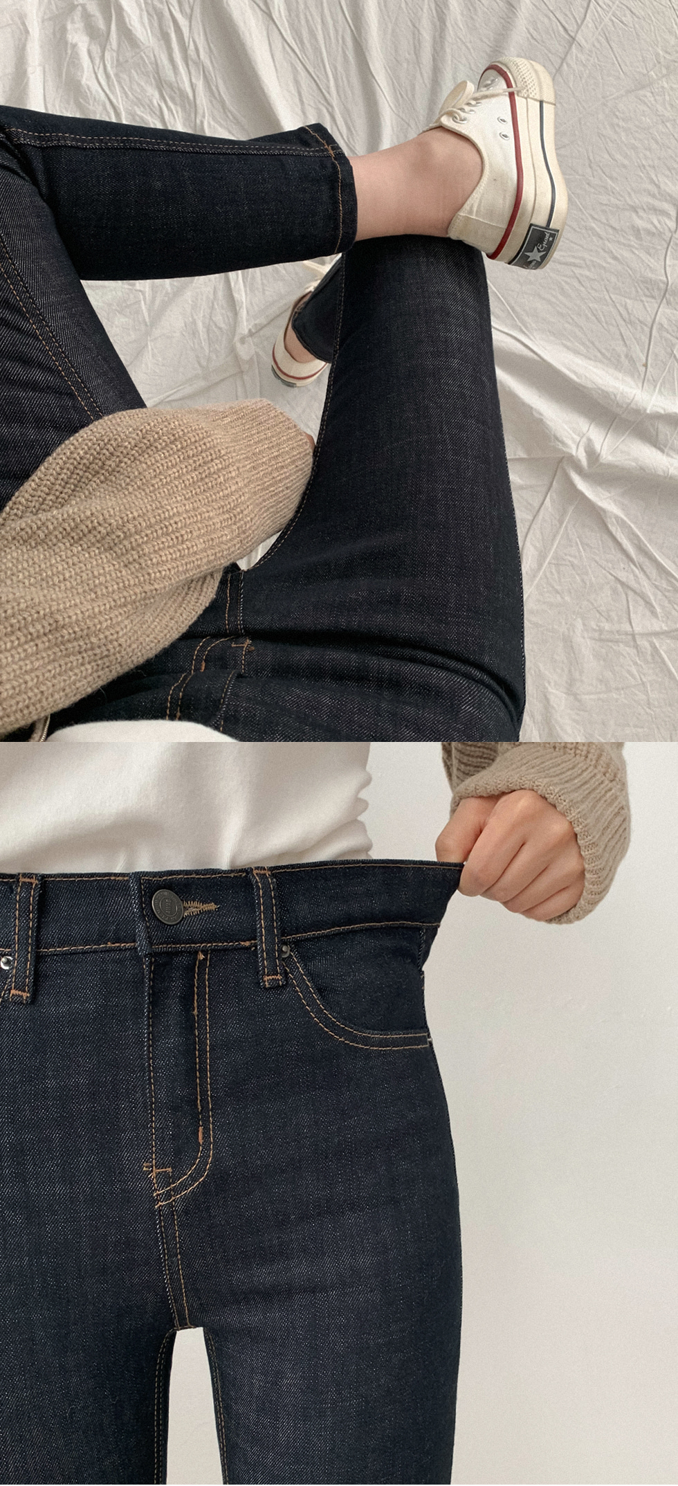 クロップドストレートデニムパンツ | レディースファッション