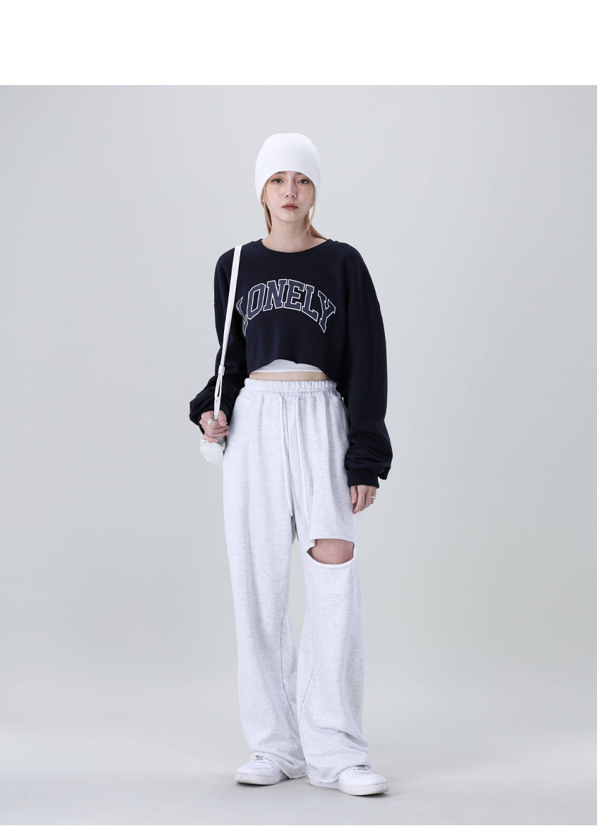LONELYクロップドスウェット | レディースファッション通販 - DHOLIC