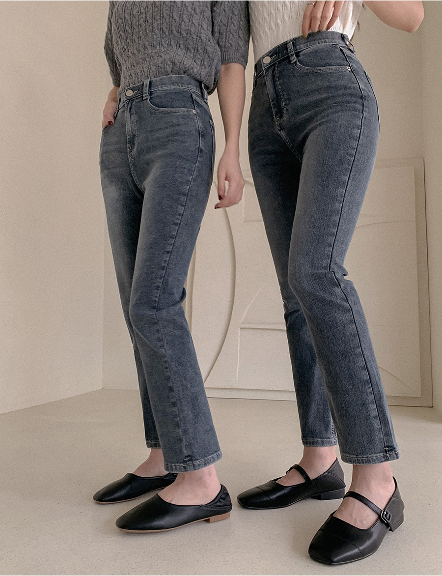 驚きの値段で 3TYPEグレーカラーストレートデニムパンツ レディース | パンツ