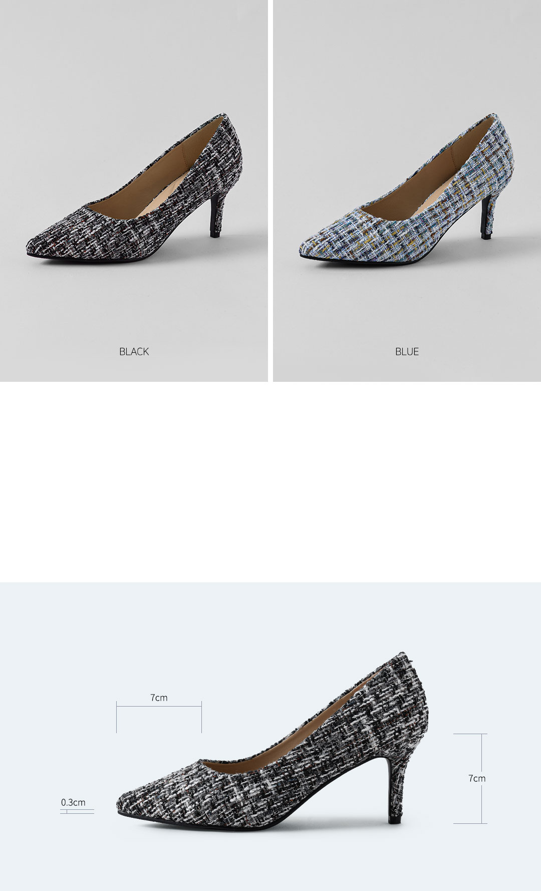 スリムトゥツイードパンプス | レディースファッション通販 - DHOLIC