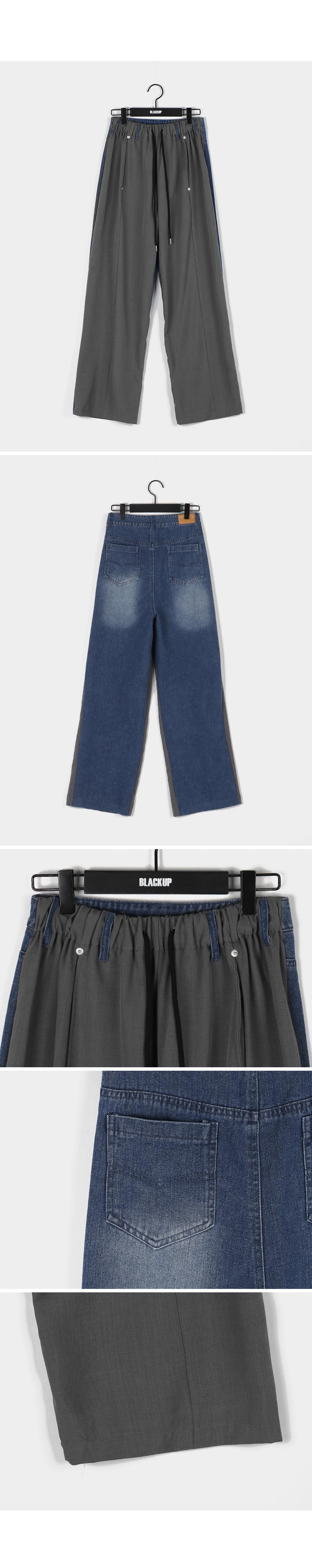 DELADA ドッキングデニムパンツ スラックスドッキングデニムパンツ | レディースファッション