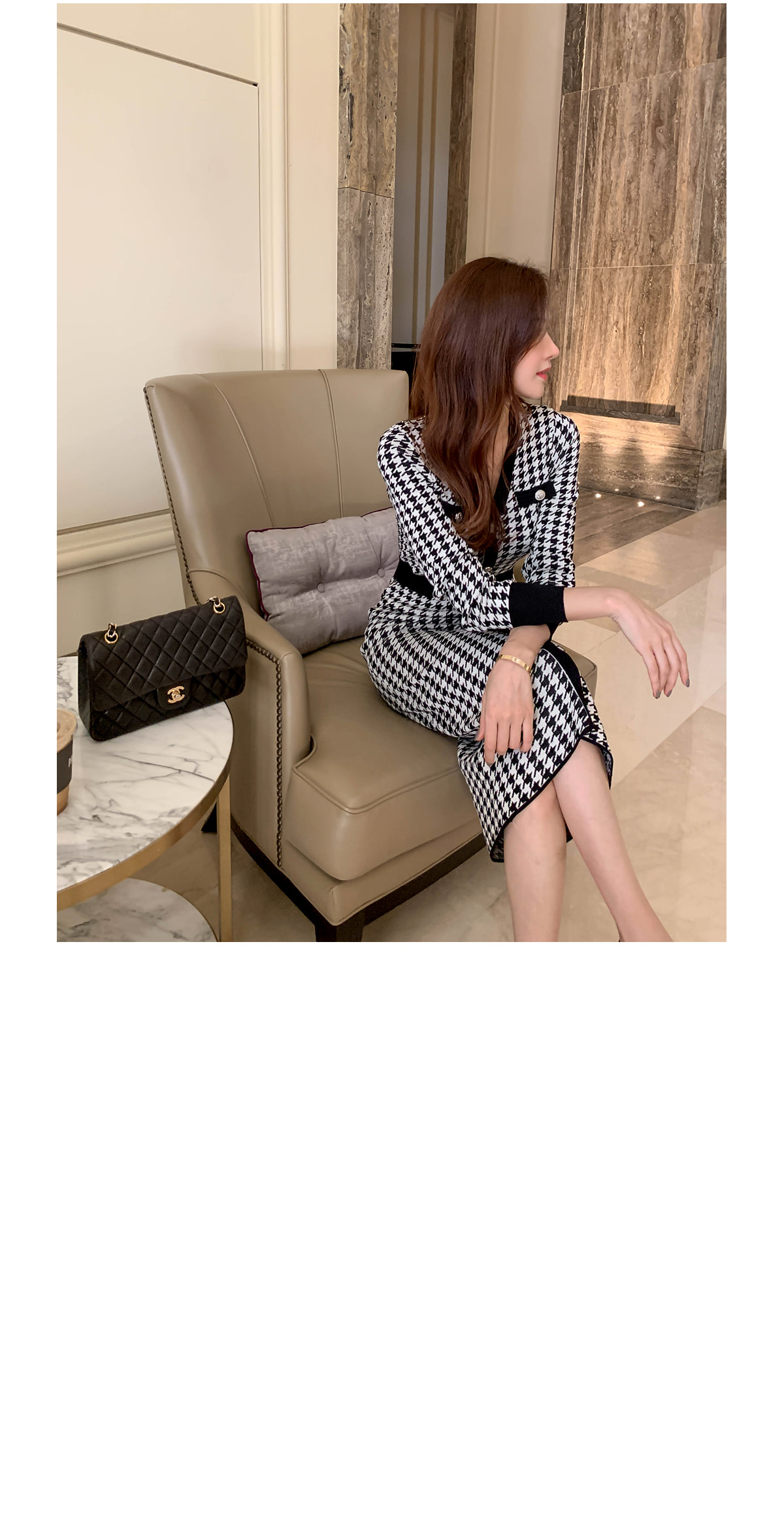 ZARA - ZARA 千鳥柄 ワンピース にょみちゃん着用の通販 by
