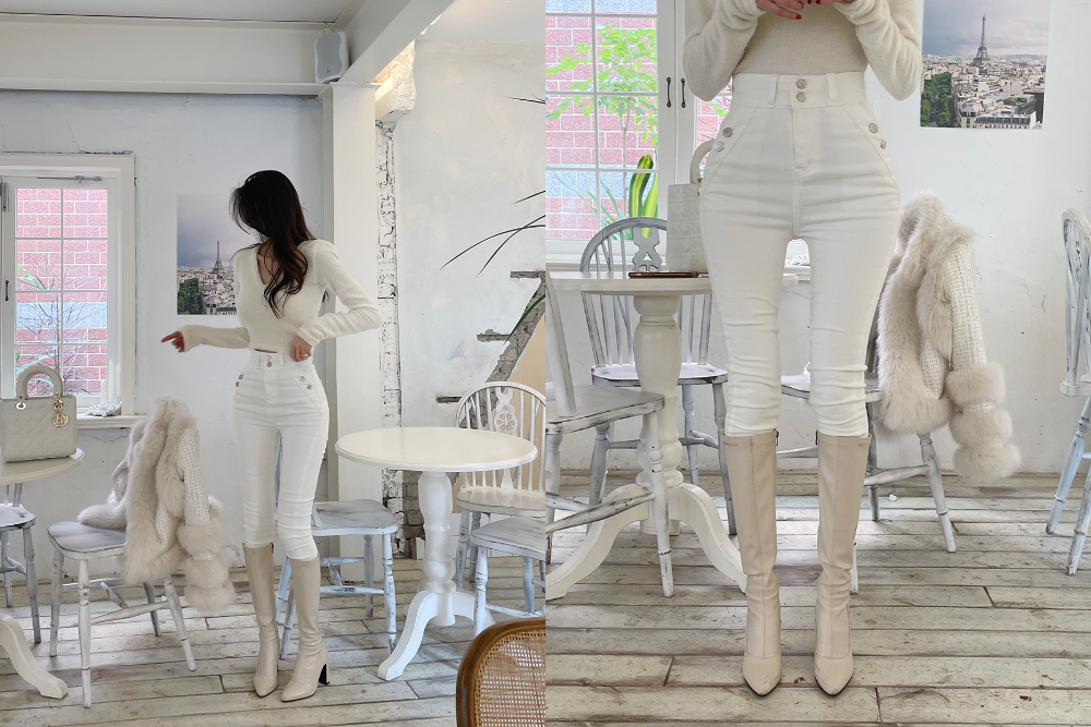 【国内即発】Dorothy Perkins☆Light Brown ハイウェスト パンツ bqq10981_beige_xl