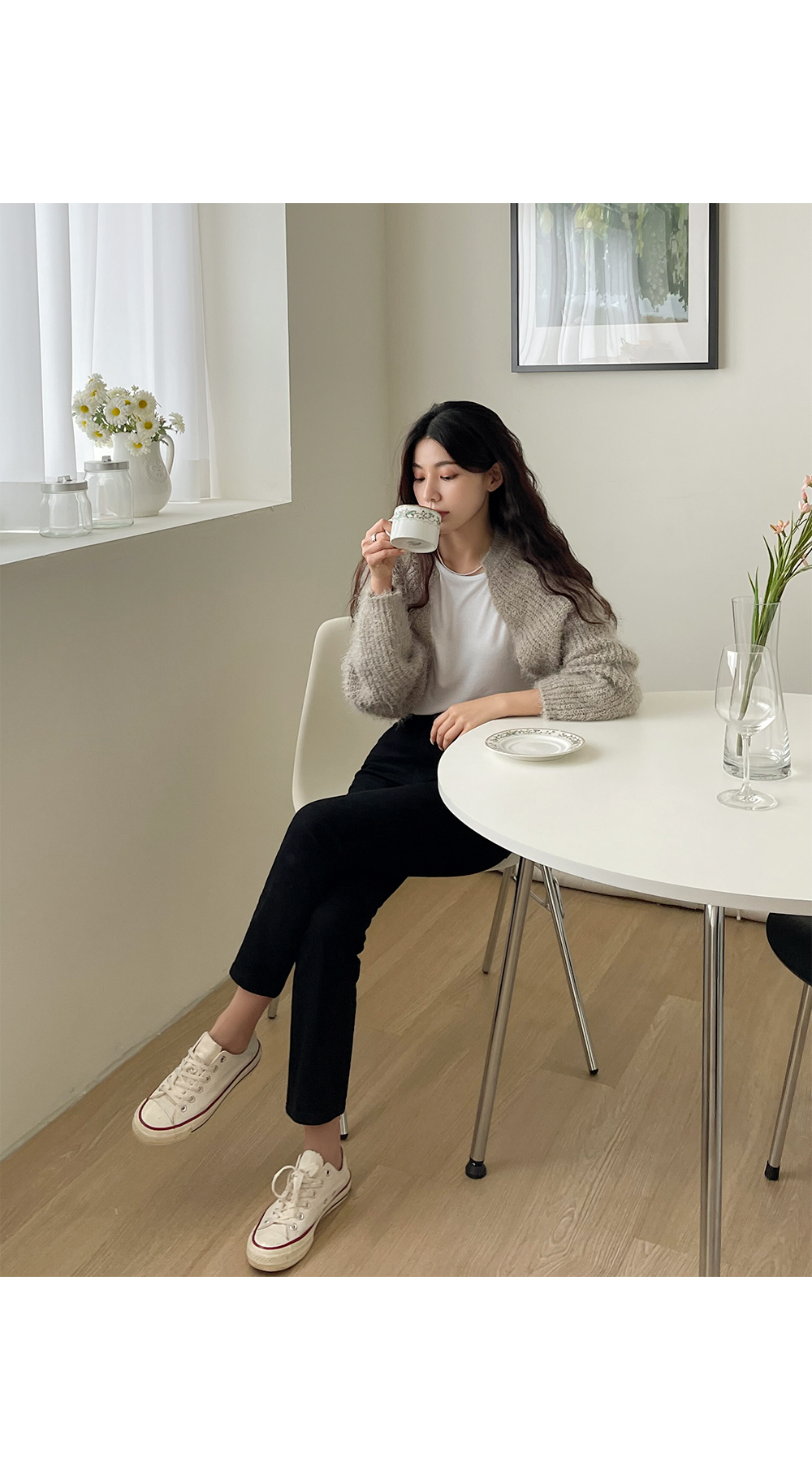 シャギー風ニットボレロカーディガン | レディースファッション通販