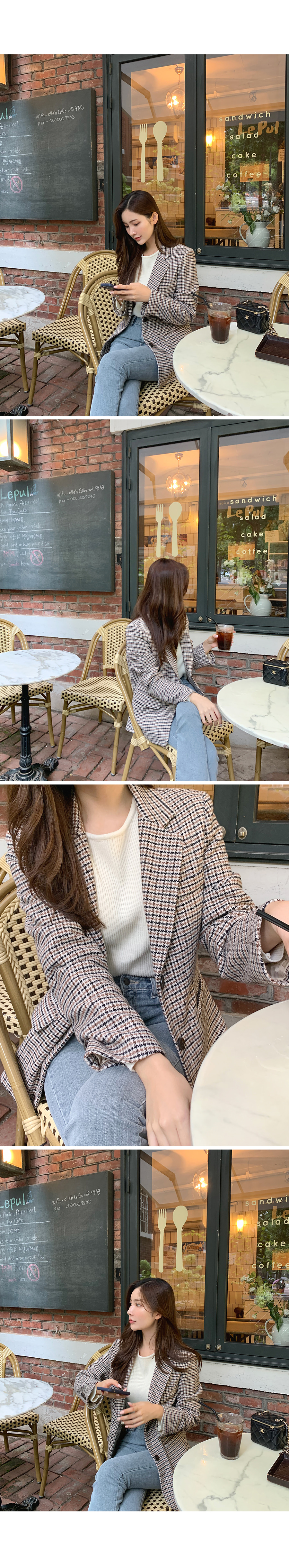 新品未使用品✨23区【杏さん着用】ガンクラブチェックストレッチ ジャケット 44 杏さん着用】ガンクラブチェックストレッチ ジャケット / 23区