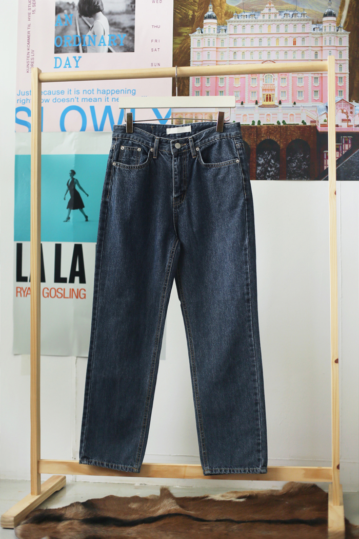 ヒップスクエアパッチストレートデニムパンツ | レディース