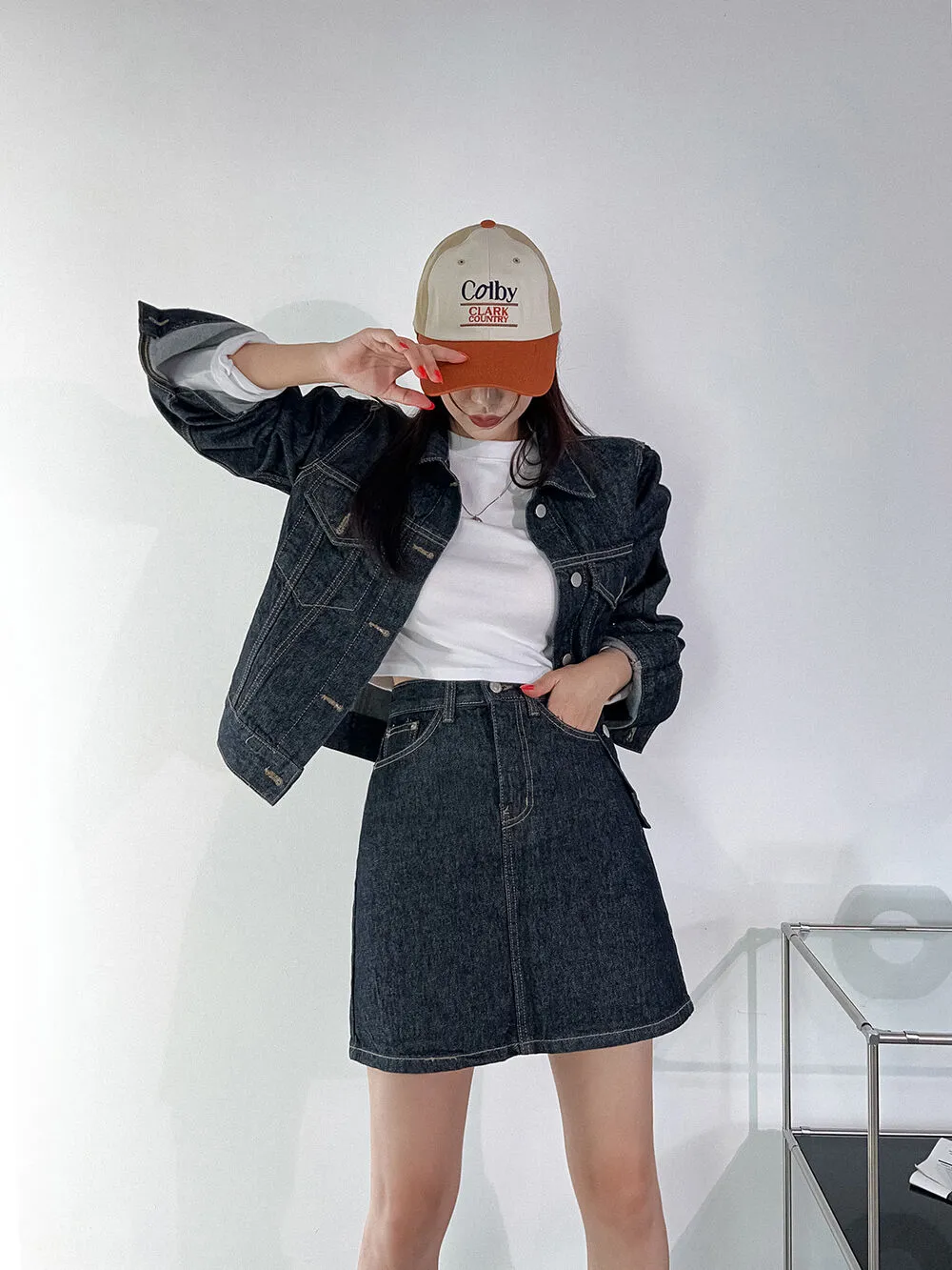 デニムジャケット&ミニスカートSET | レディースファッション通販 - DHOLIC
