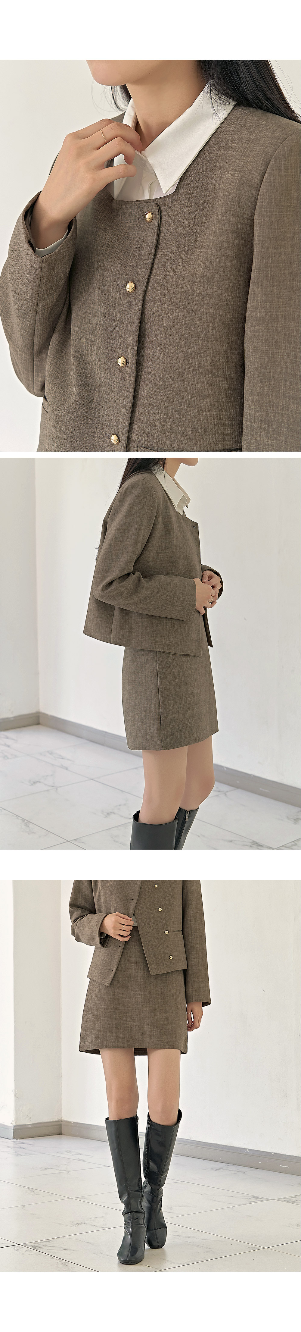 DHOLIC♡完売 新品 レザー調シングルボタンミディジャケット レザー調シングルボタンミディジャケット | レディース