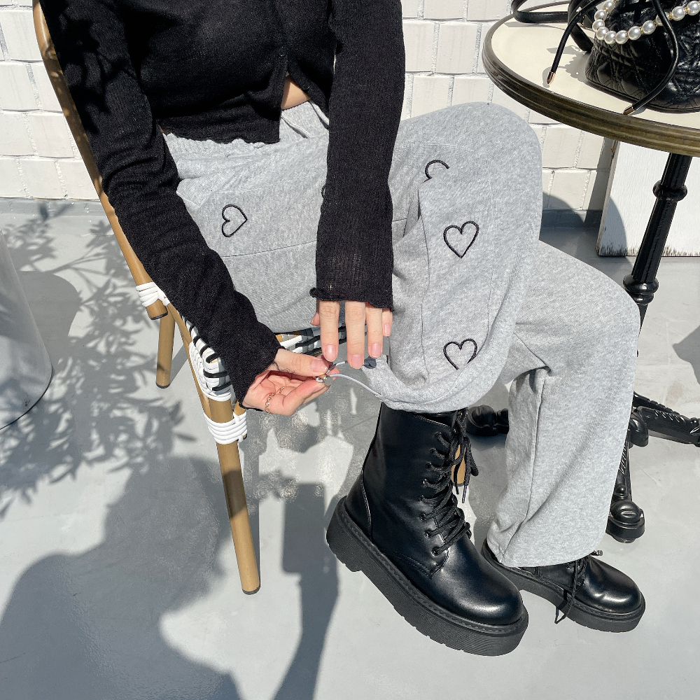 Dholic dr.Martin風 編み上げパンプステーパード スリムフィット