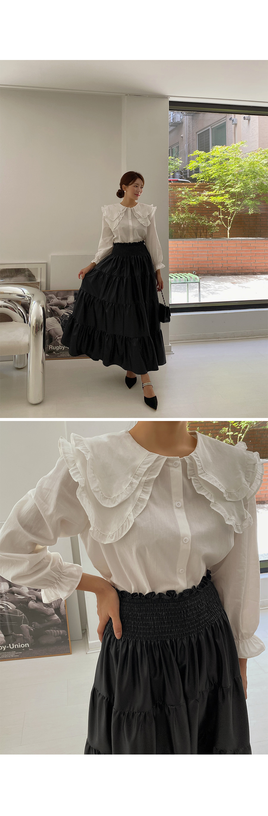 フェイクレザーティアードスカート | レディースファッション通販 - DHOLIC