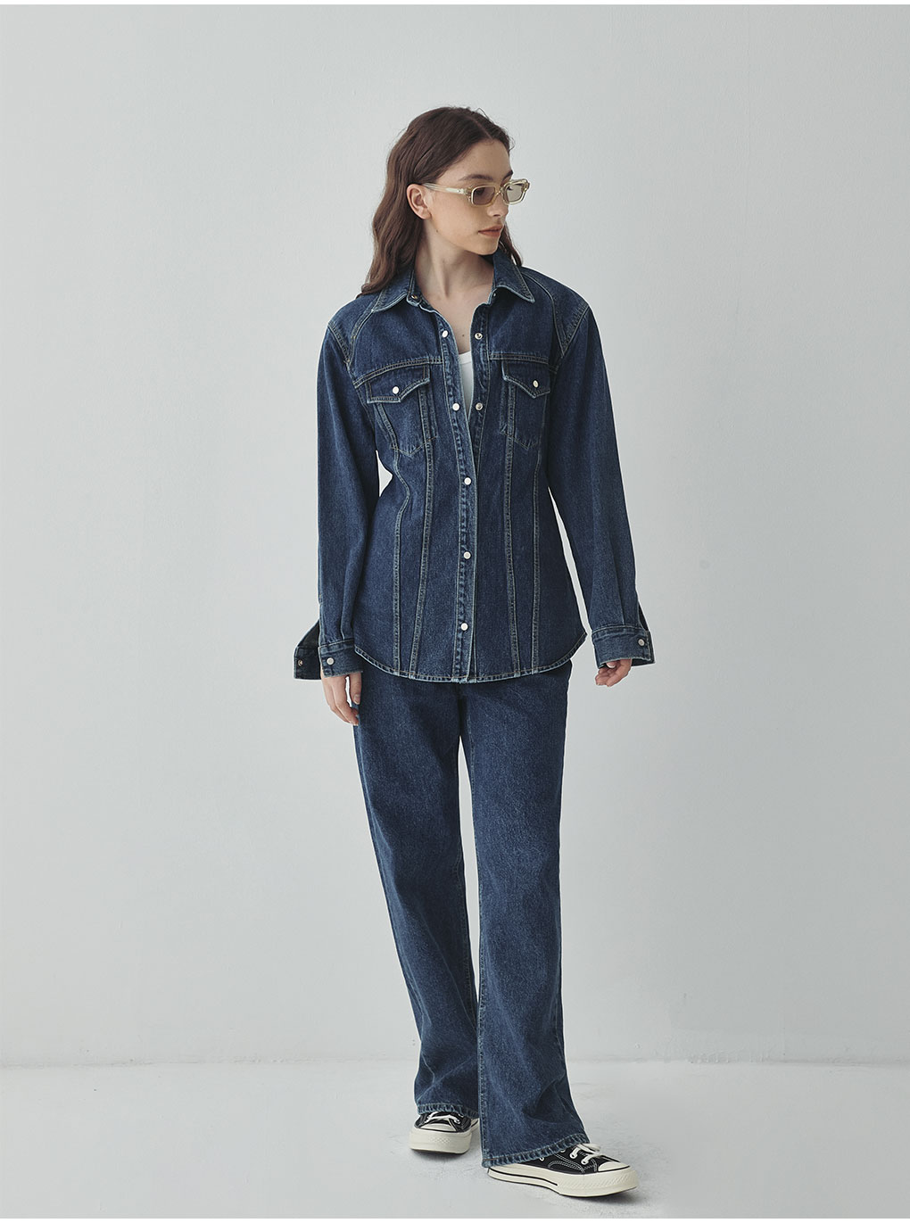 COPERNI COPBL23F2020BLU 関税送料込 関税込み】COPERNI HYBRID DENIM SHORT' JACKET (Coperni/デニム
