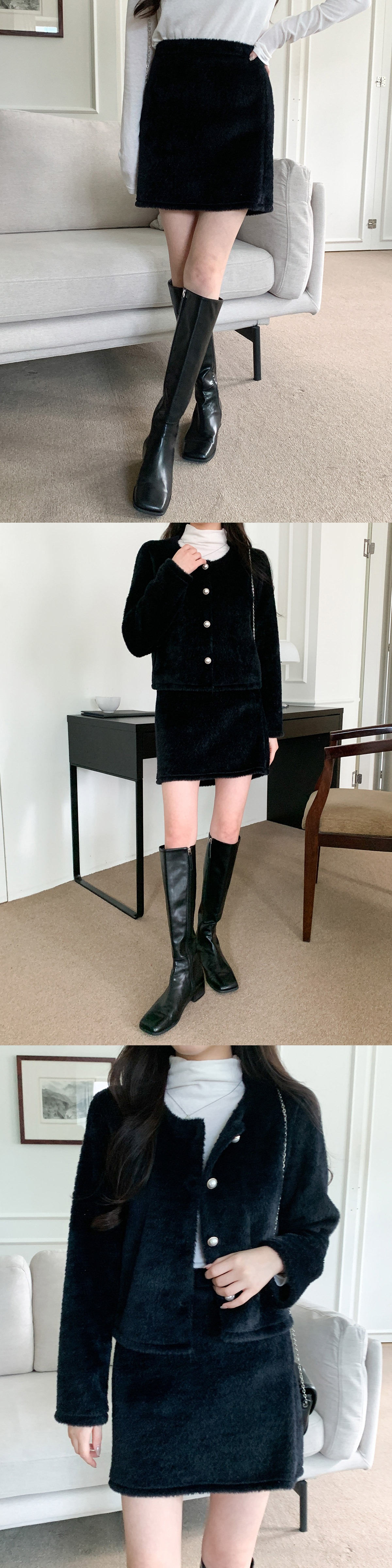 バックゴムフェイクファースカート | レディースファッション通販 - DHOLIC