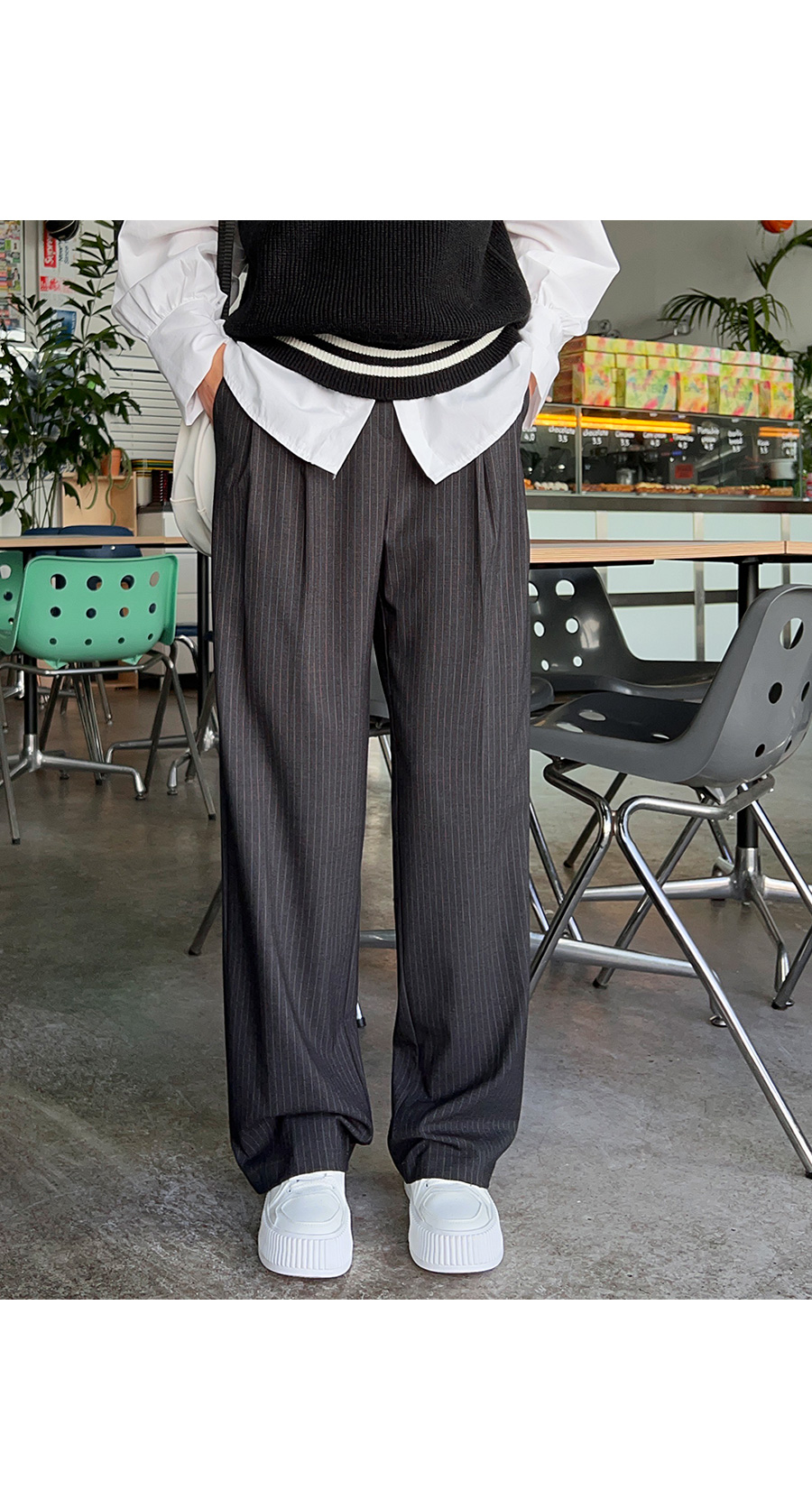 ピンストライプスラックス | レディースファッション通販 - DHOLIC