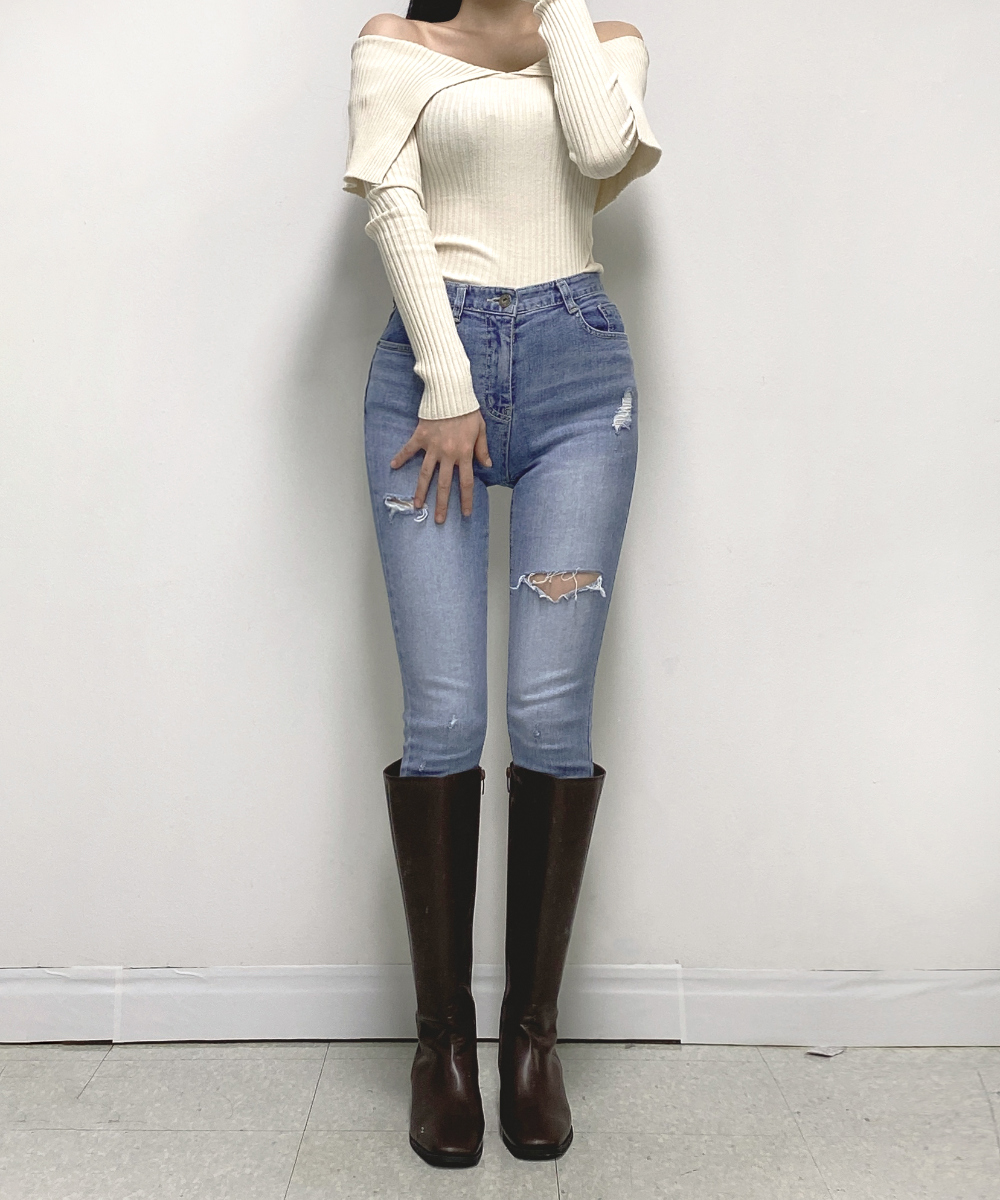 d.i.a JEANS ダメージスキニーデニム ダメージスキニーデニムパンツ | レディースファッション通販