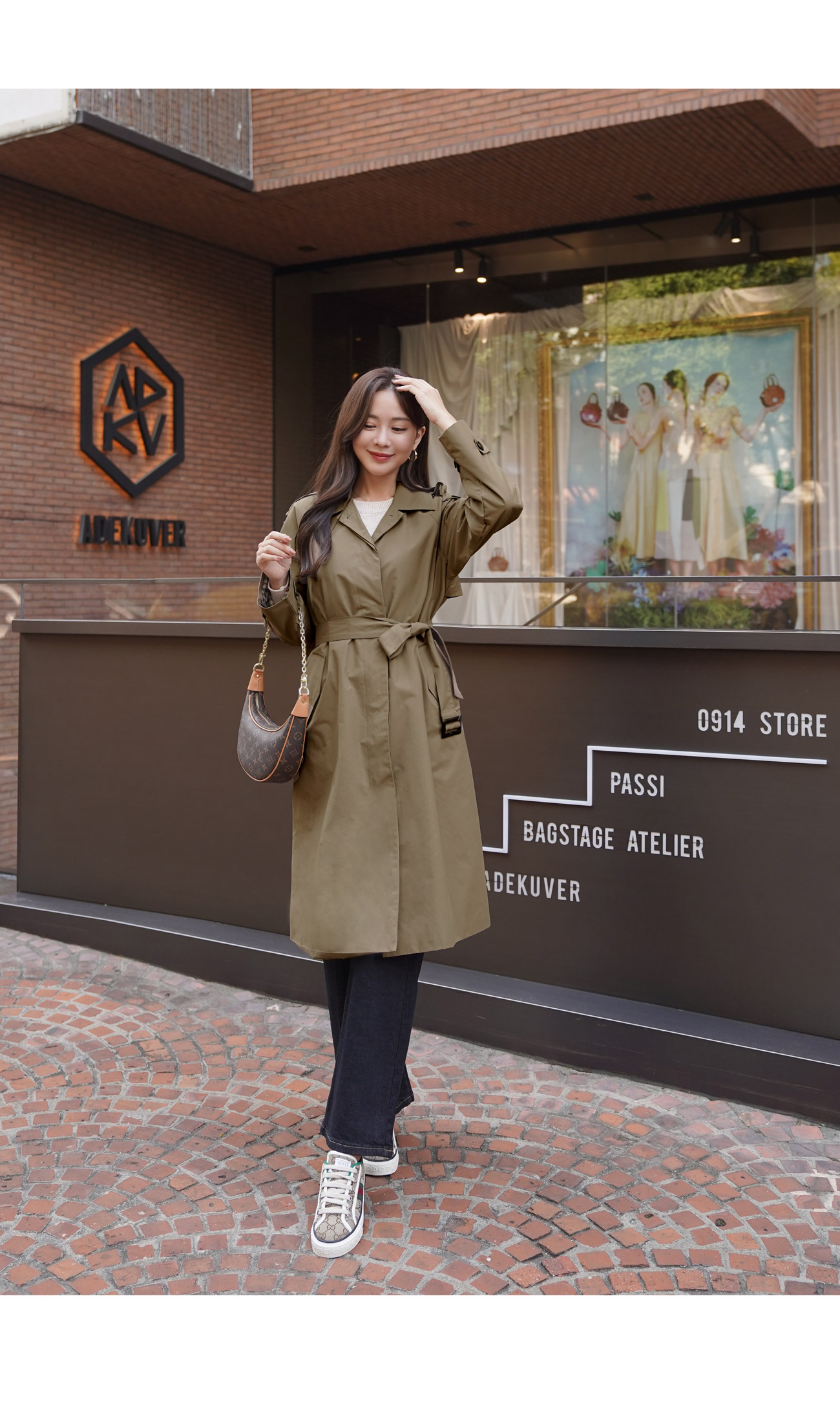 未使用　イデアルーチェ　インディゴオールインワン　パンツ　オブリ　デニム n'OrLABELストレートワイドデニムパンツ [品番：MITW0015931