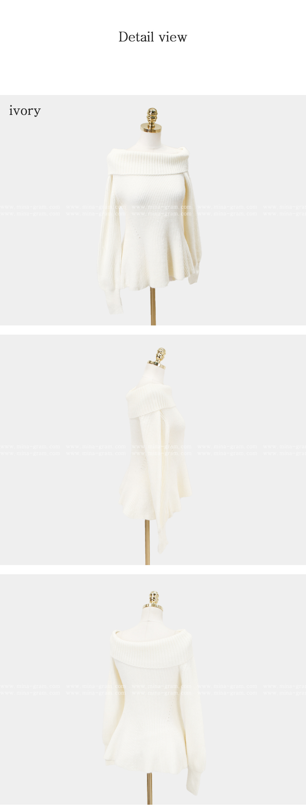 美品☆ショルダースリットペプラムニット E N A M A T S U M O T O | PEPLUM HAND KNIT TOPS 職⼈の⼿編み