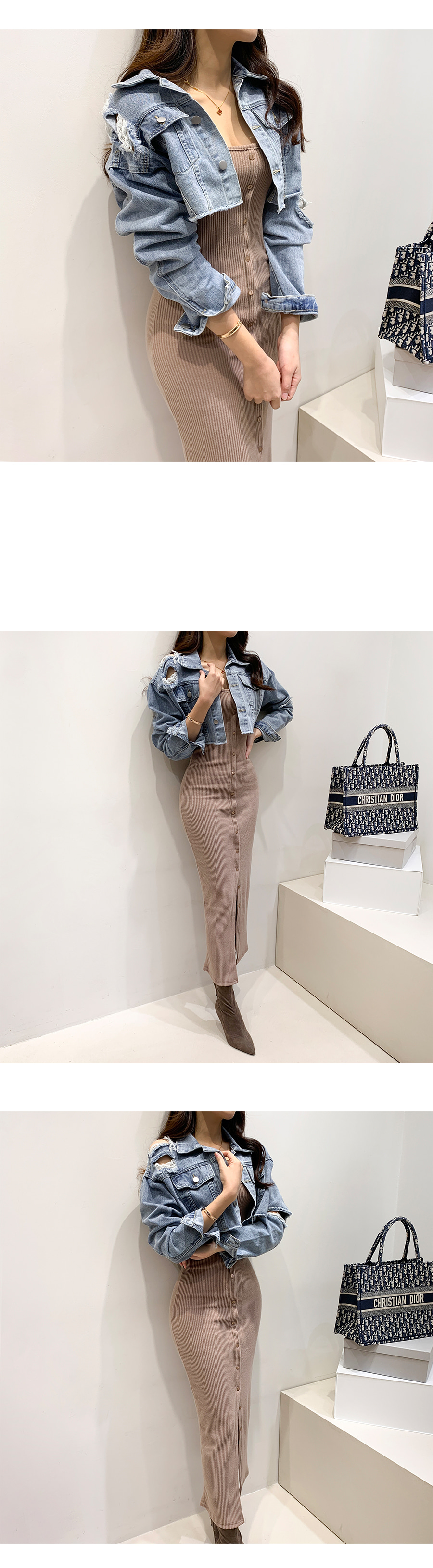 ✨美品✨バーバリーブリット ショート デニム ジャケット S ノバチェック クロップド チェック デニムジャケット (グレイン) - ウィメンズ