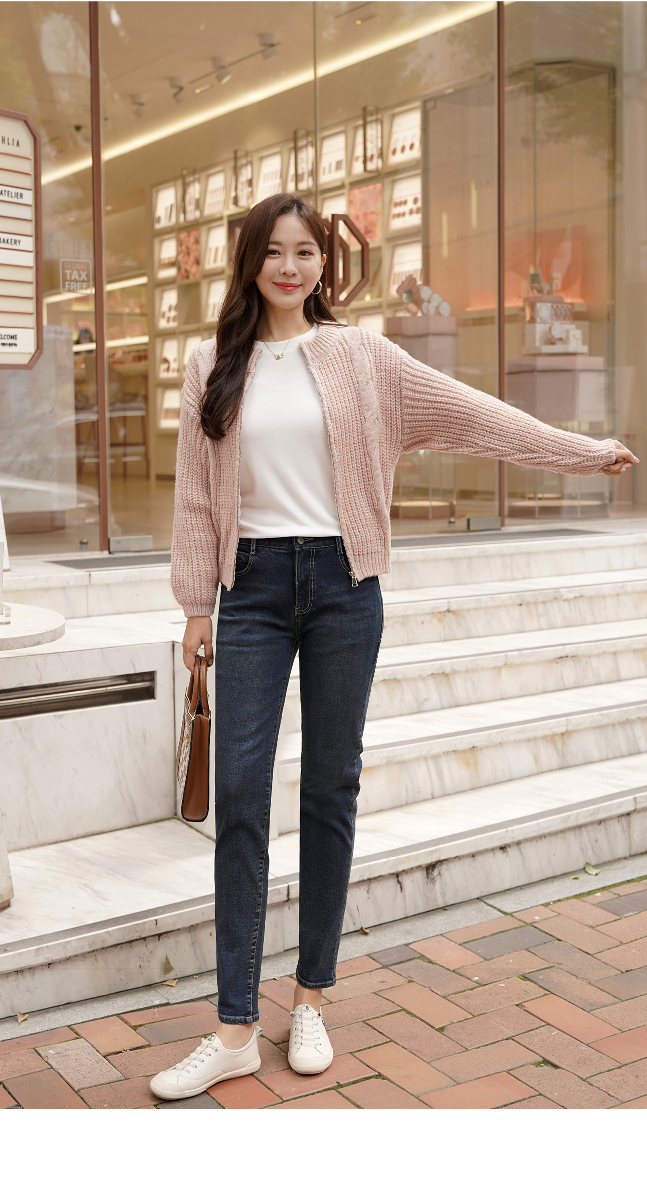 ケーブルニットジップカーディガン | レディースファッション通販 - DHOLIC