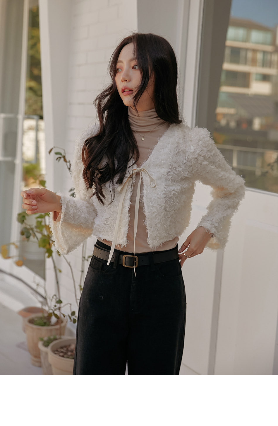 BANANA CHIPS - 【BANANA CHIPS】ブラック レースカーディガン　フリンジ　新品未使用 BANANA REPUBLIC カーディガン FACTORY STORE オープンステッチ