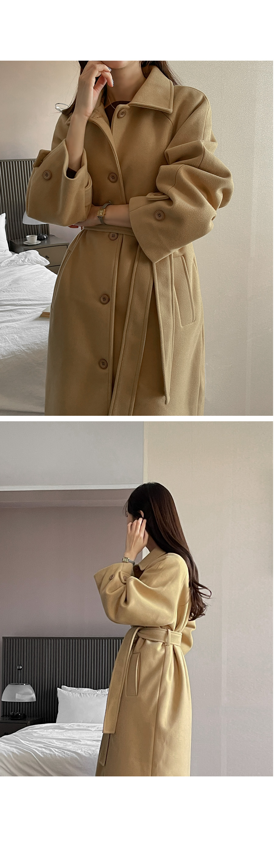 ストラップ付ラグランロングコート | レディースファッション通販 - DHOLIC