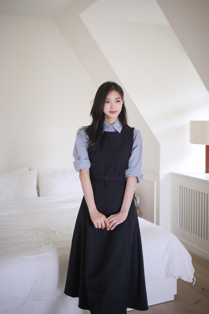 バンブー混ブルーストライプシャツ | レディースファッション通販 - DHOLIC