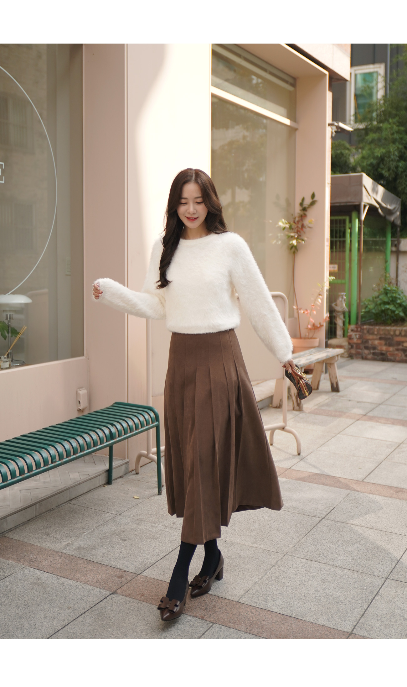 コーデュロイロングプリーツスカート | レディースファッション通販