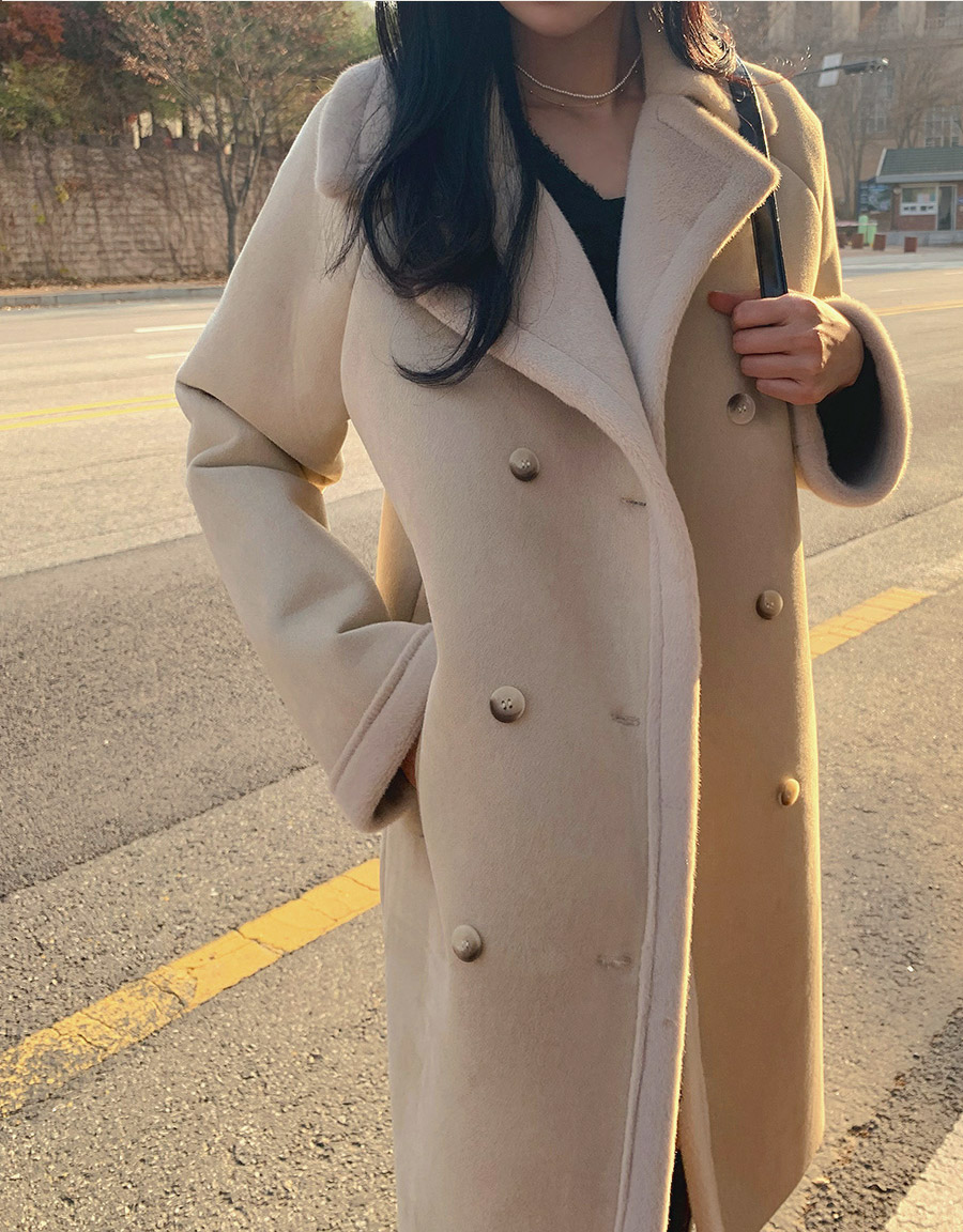 ファー裏地ダブルボタンコート | レディースファッション通販 - DHOLIC