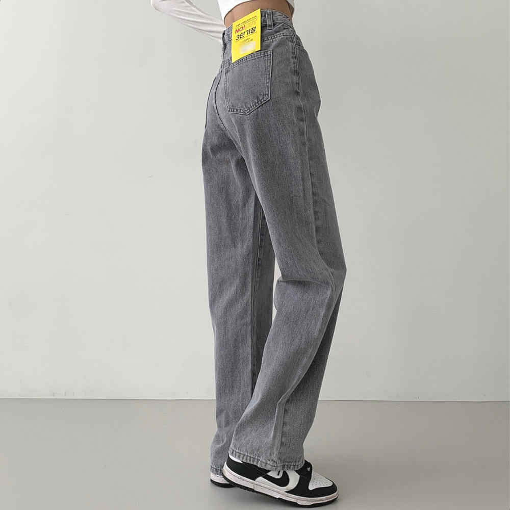 3TYPEハイウエストゴムワイドデニムパンツ | レディース