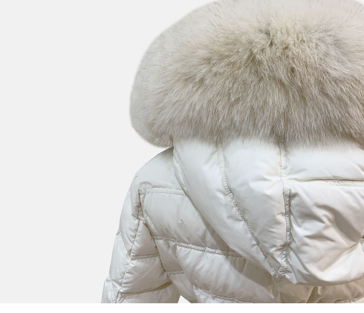 ベルト付ファーフードダウンコート | レディースファッション通販 - DHOLIC