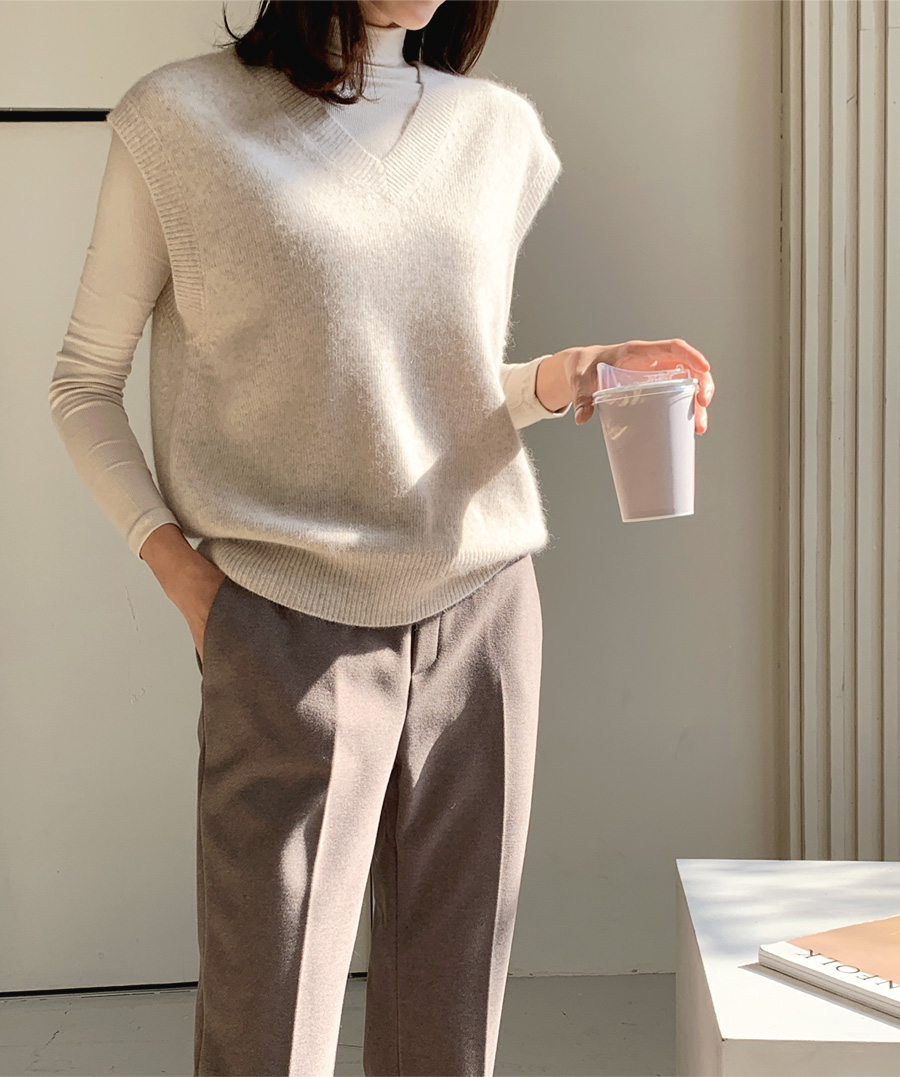 ZARA リブトリムクロップドニットベスト S