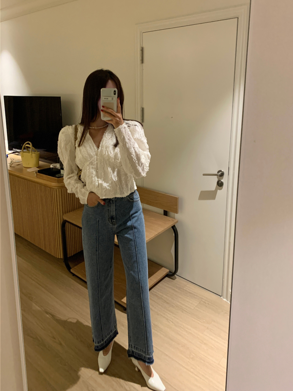 センターラインワイドデニムパンツ | レディースファッション センターラインワイドデニムパンツ | レディースファッション