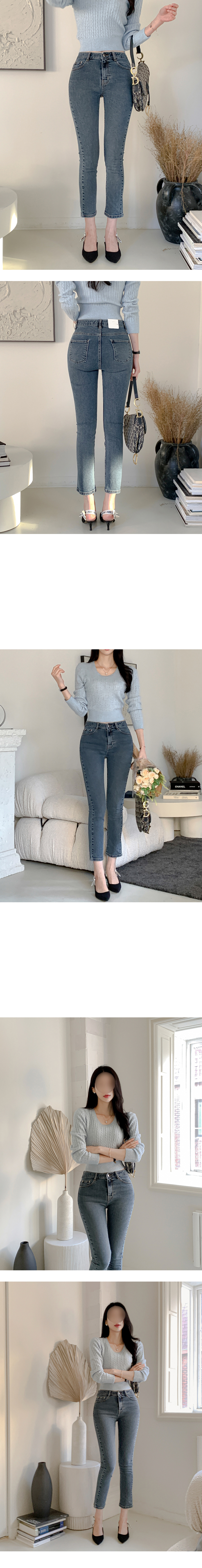 ライトブルースキニーデニムパンツ | レディースファッション