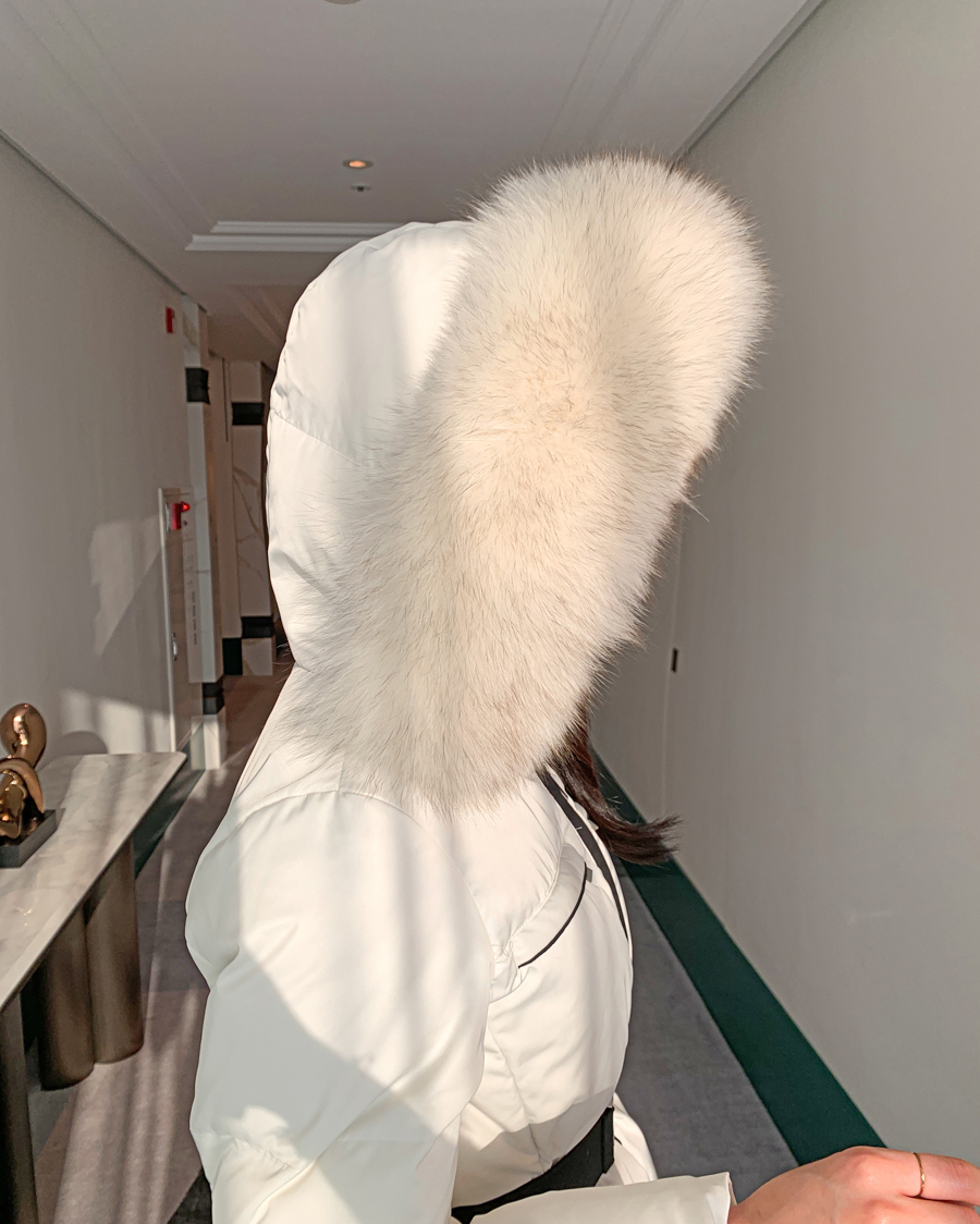 ベルト付ファーフードダウンジャンパー | レディースファッション通販