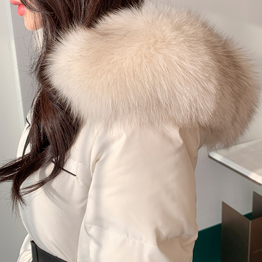 ベルト付ファーフードダウンジャンパー | レディースファッション通販