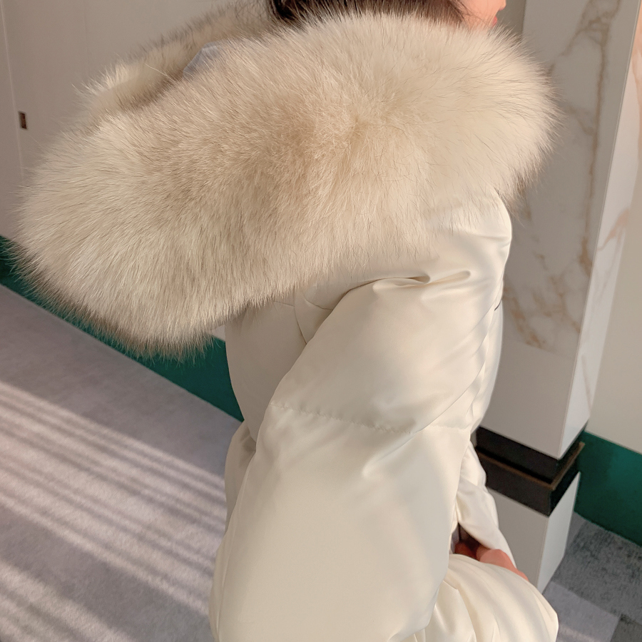 ベルト付ファーフードダウンジャンパー | レディースファッション通販