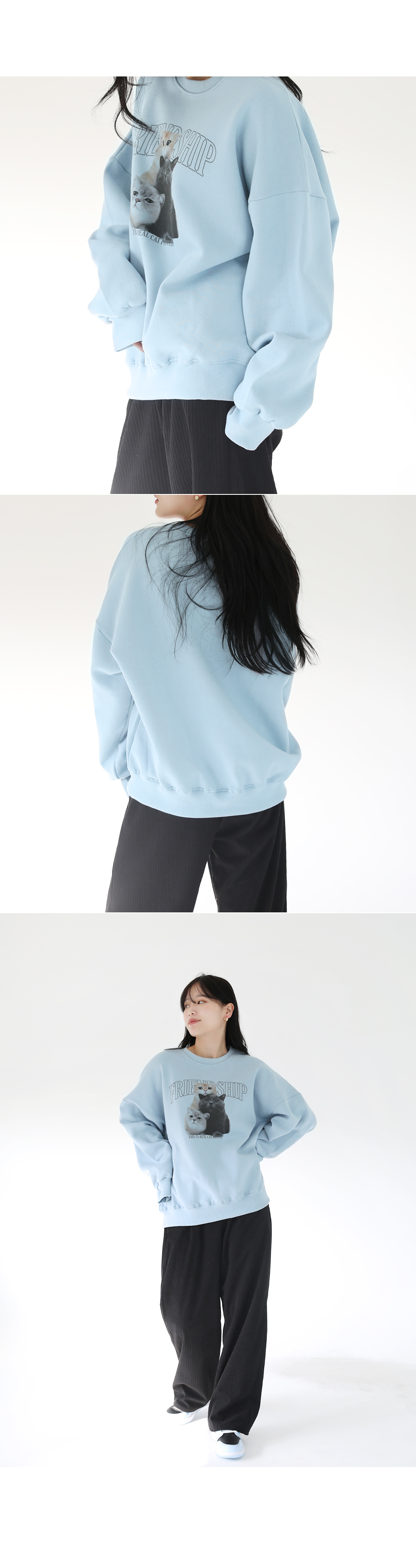 tシャツ 「大きいサイズ」キャットプリント裏毛スウェット　marun レディース Printstar トレーナー レディース ユニセックス スウェット