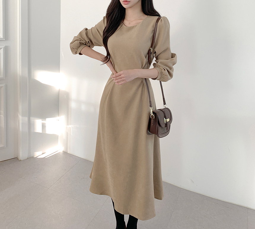 コーデュロイウエストタックワンピース | レディースファッション通販