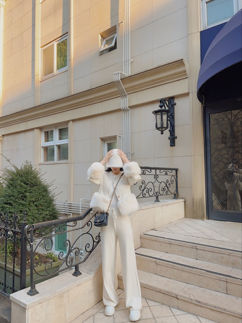 ファー配色ツイードジャケット | レディースファッション通販 - DHOLIC