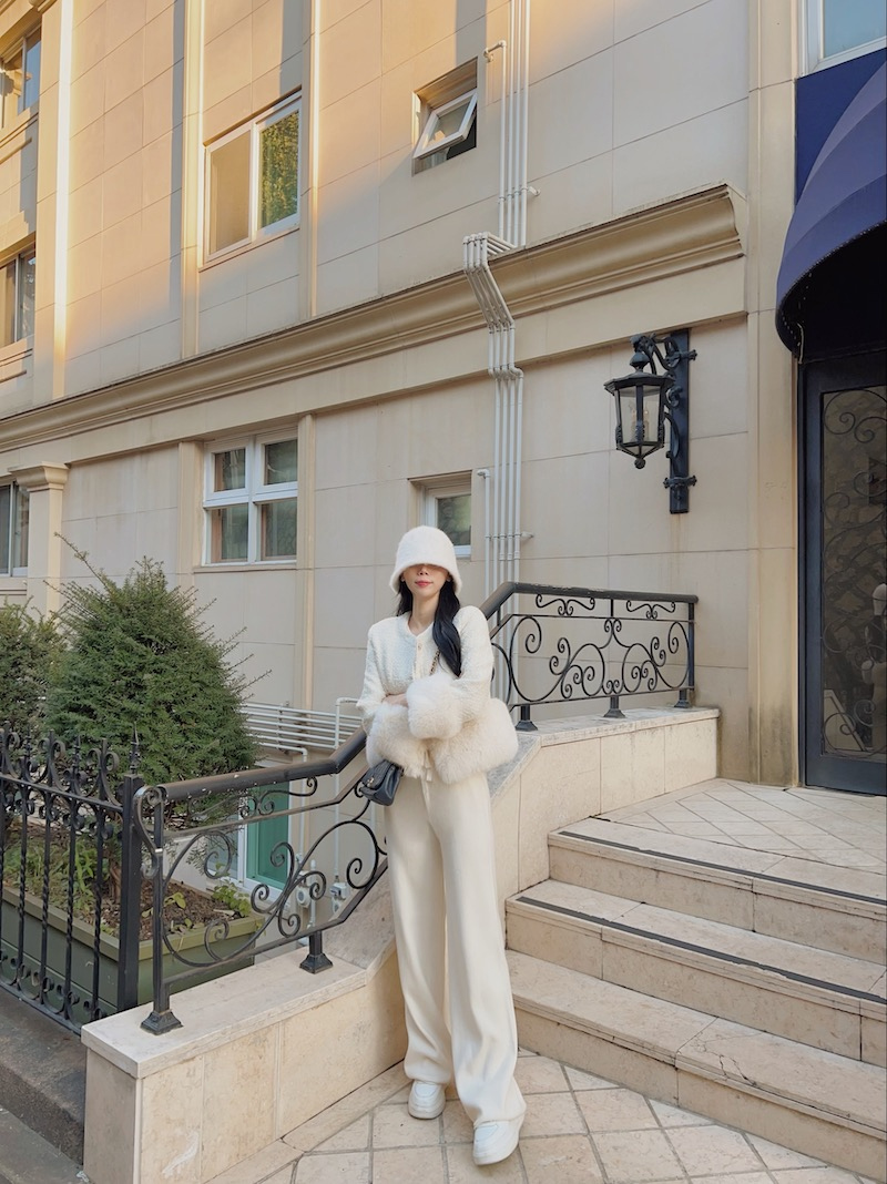 ファー配色ツイードジャケット | レディースファッション通販 - DHOLIC