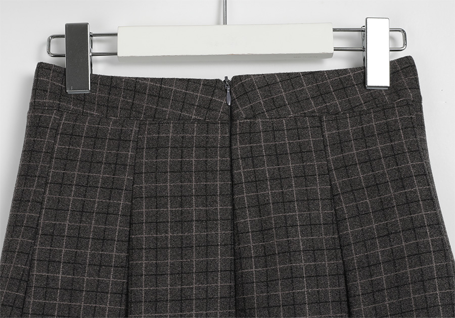45rpm ウール100% チェック柄プリーツスカート カラフルチェック柄プリーツスカート - メトロポリタン オンライン