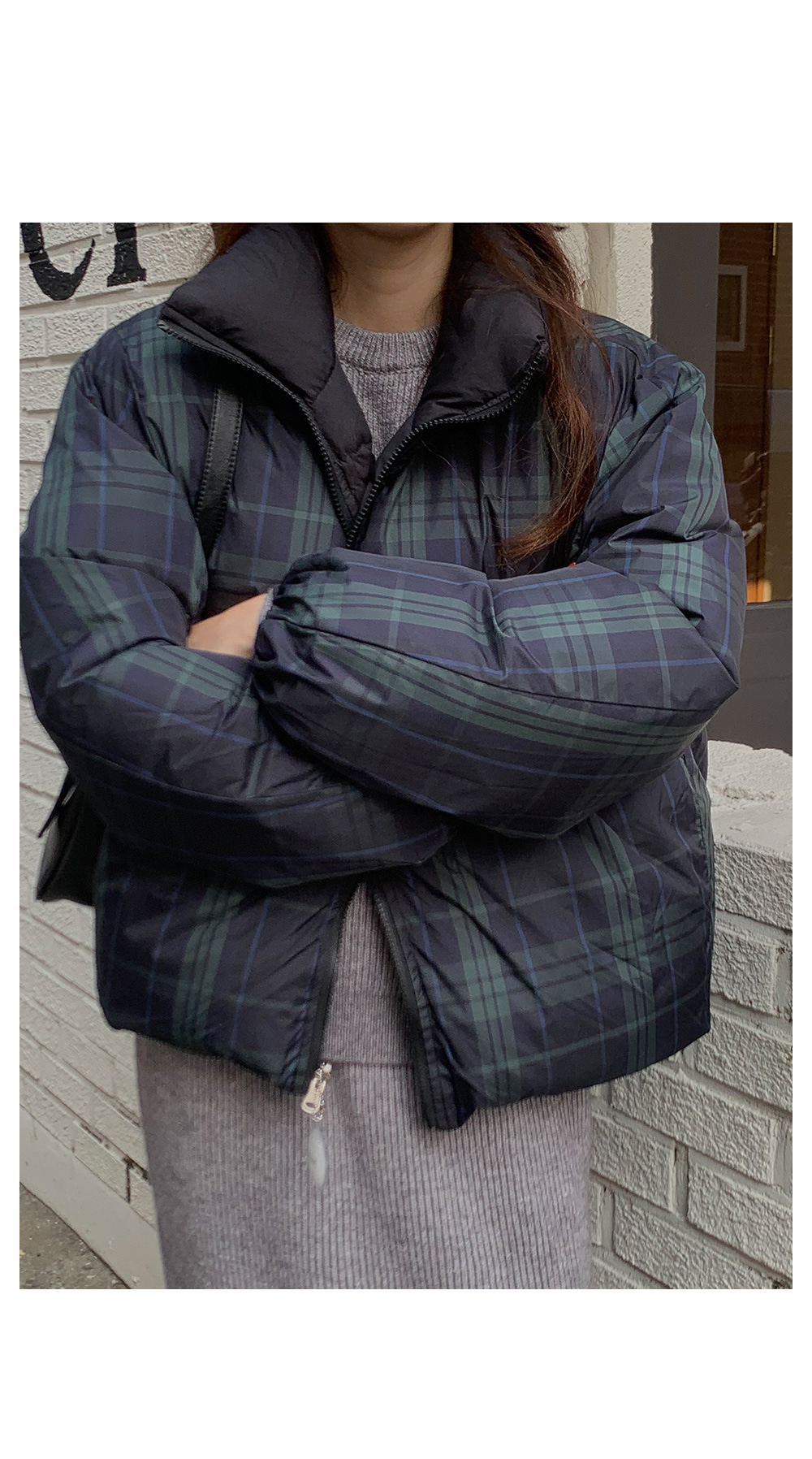 ターターンチェックリバーシブルダウンジャケット | レディース